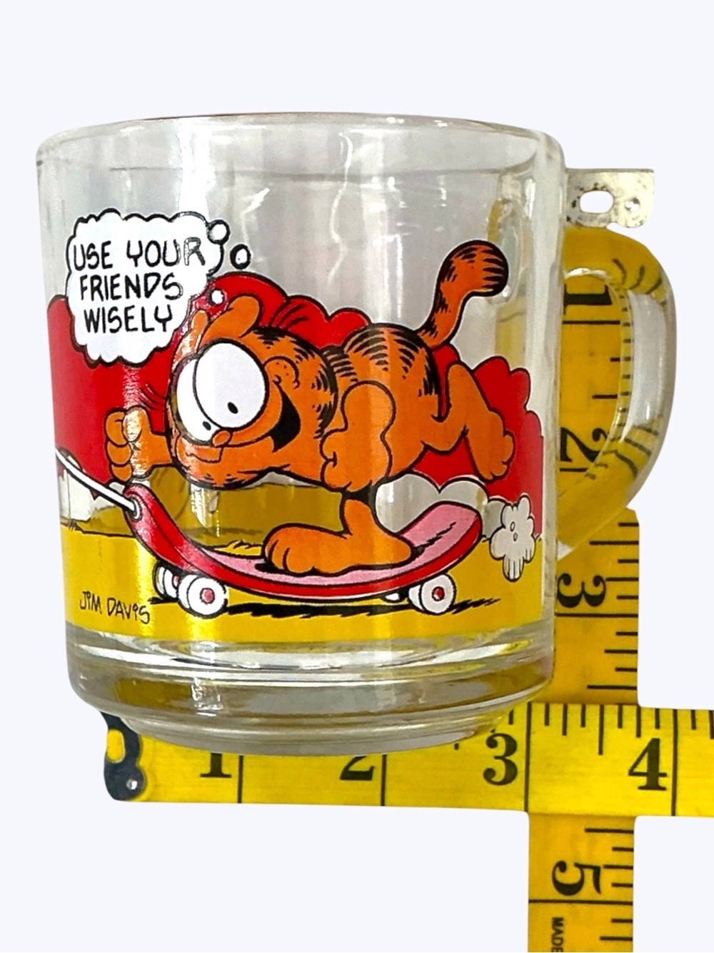 Garfield Vintage Glass Mug 1979 Jim Davis Cartoon McDonald’s Collab Collectible - Picture 11 of 16